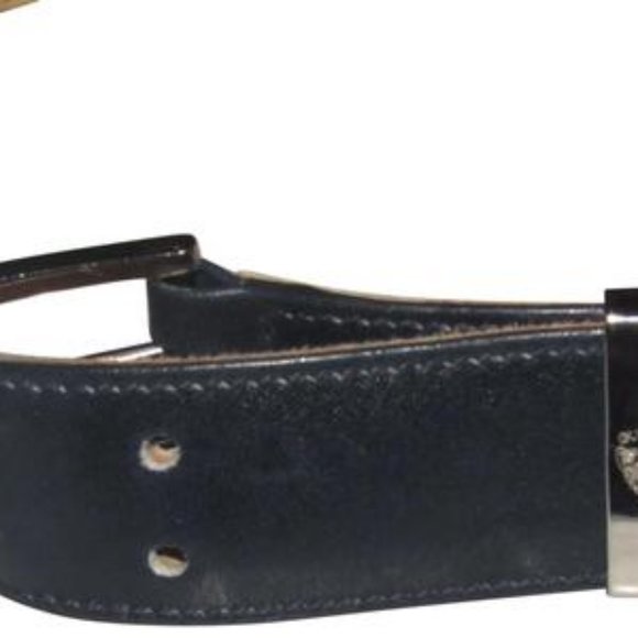 Vintage Early Gucci Navy Blue Chrome Buckle main image 7